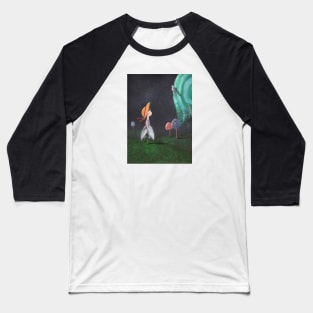 Fanasy flower-girl in a magical forest Baseball T-Shirt